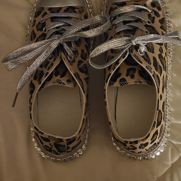 Nanccy leopard canvas embellished sneakers - Picture 2 of 5